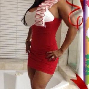 ❤️Red and white dress❗️